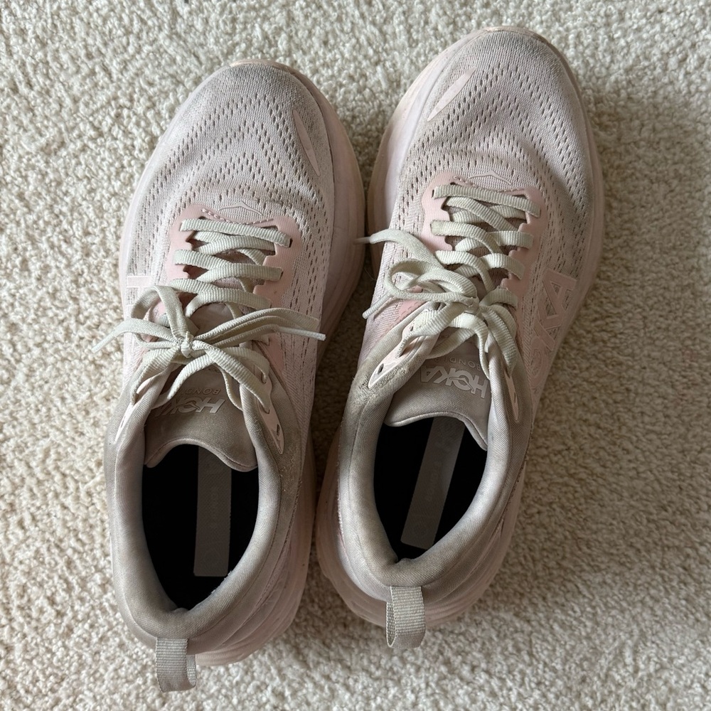 Hoka Women's Blush and Beige Athletic Shoes - Picture 2 of 7